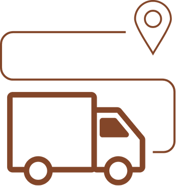 Pictogramme de camion qui effectue une livraison